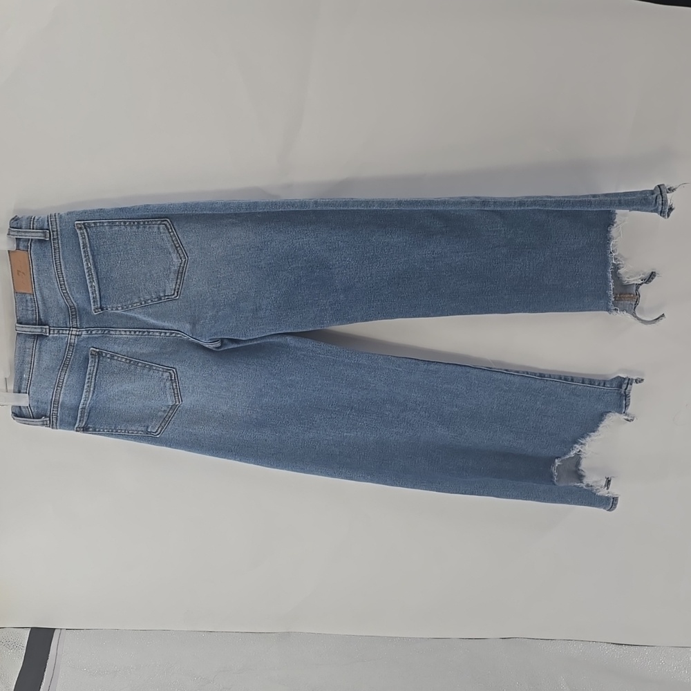 7 For All Mankind Luxe Vintage Light Blue Flare Jeans - Picture 5 of 9